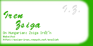 iren zsiga business card